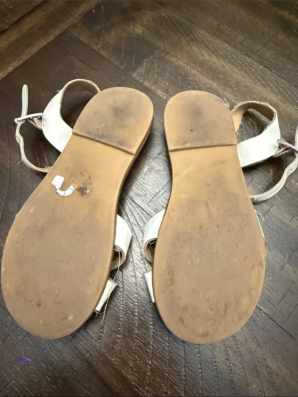 Tucker + Tate Cream Cross-Strap Girls' Sandals